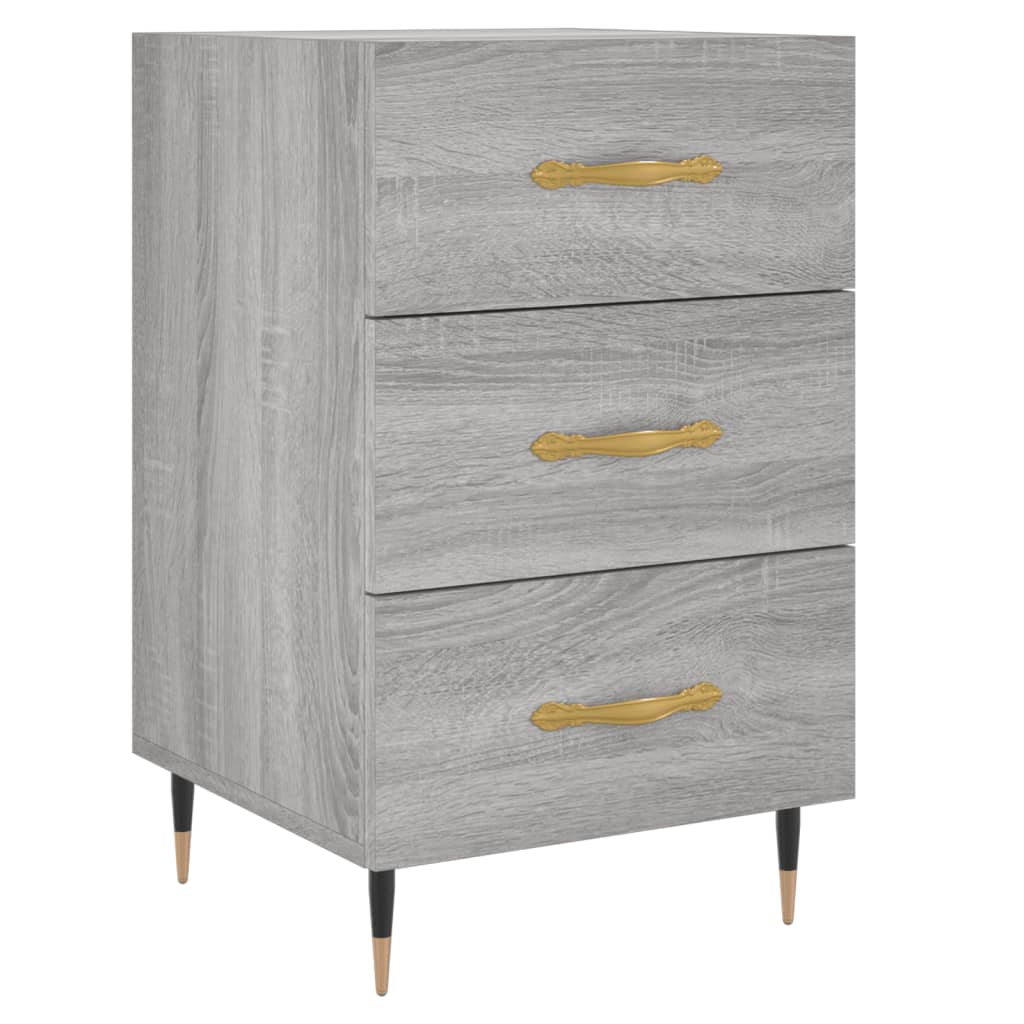vidaXL Bedside Cabinet Grey Sonoma 40x40x66 cm Engineered Wood