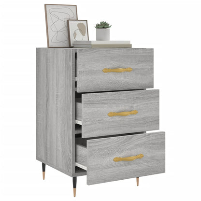 vidaXL Bedside Cabinet Grey Sonoma 40x40x66 cm Engineered Wood