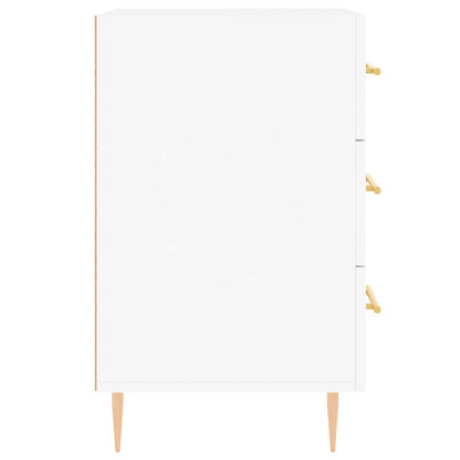 vidaXL Bedside Cabinet White 40x40x66 cm Engineered Wood