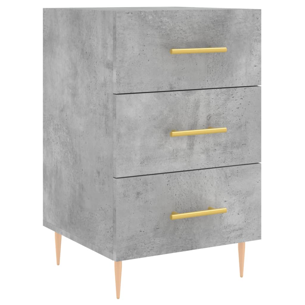 vidaXL Bedside Cabinet Concrete Grey 40x40x66 cm Engineered Wood