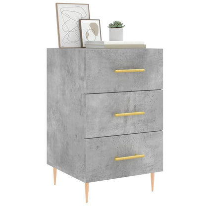 vidaXL Bedside Cabinet Concrete Grey 40x40x66 cm Engineered Wood
