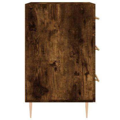 vidaXL Bedside Cabinet Smoked Oak 40x40x66 cm Engineered Wood