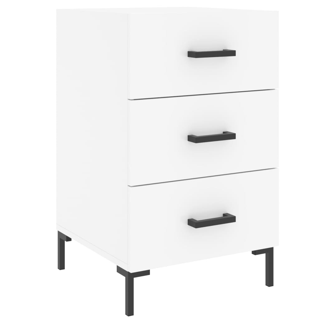 vidaXL Bedside Cabinet White 40x40x66 cm Engineered Wood