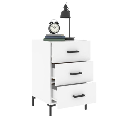 vidaXL Bedside Cabinet White 40x40x66 cm Engineered Wood