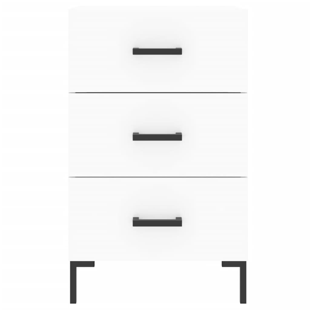 vidaXL Bedside Cabinet White 40x40x66 cm Engineered Wood