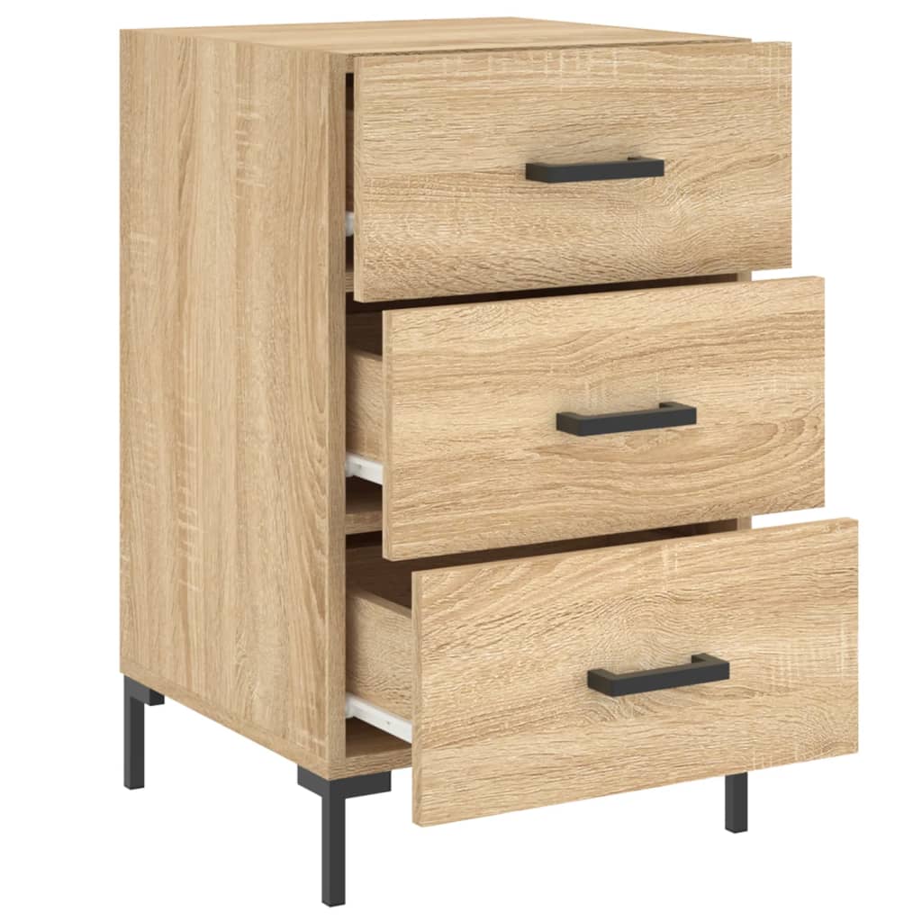 vidaXL Bedside Cabinet Sonoma Oak 40x40x66 cm Engineered Wood