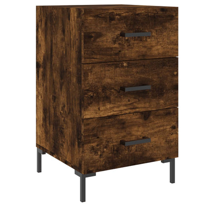 vidaXL Bedside Cabinet Smoked Oak 40x40x66 cm Engineered Wood