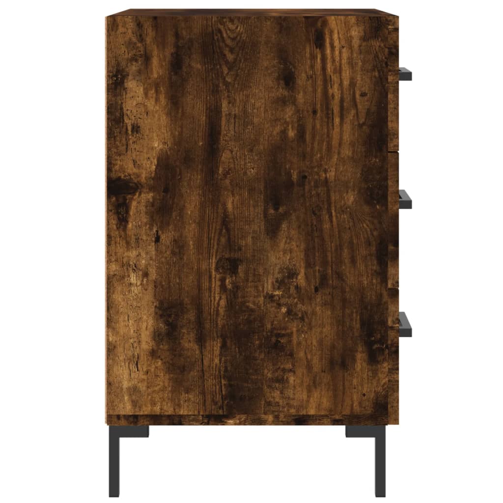 vidaXL Bedside Cabinet Smoked Oak 40x40x66 cm Engineered Wood