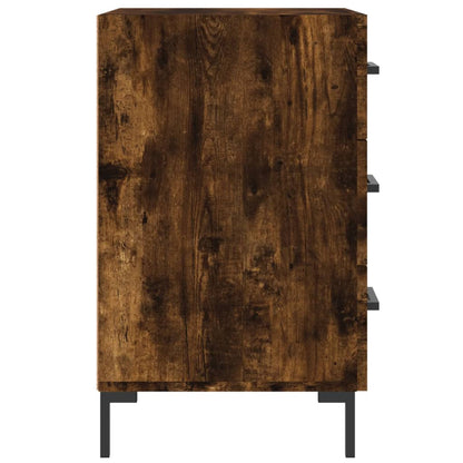vidaXL Bedside Cabinet Smoked Oak 40x40x66 cm Engineered Wood