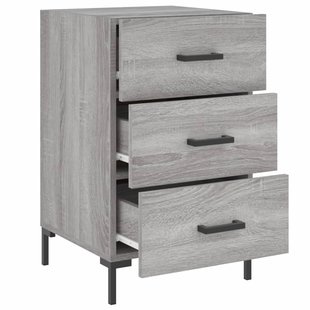 vidaXL Bedside Cabinet Grey Sonoma 40x40x66 cm Engineered Wood