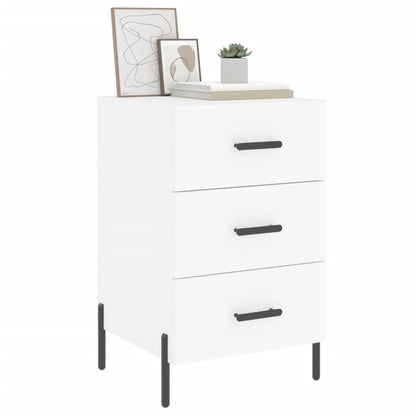 vidaXL Bedside Cabinet White 40x40x66 cm Engineered Wood