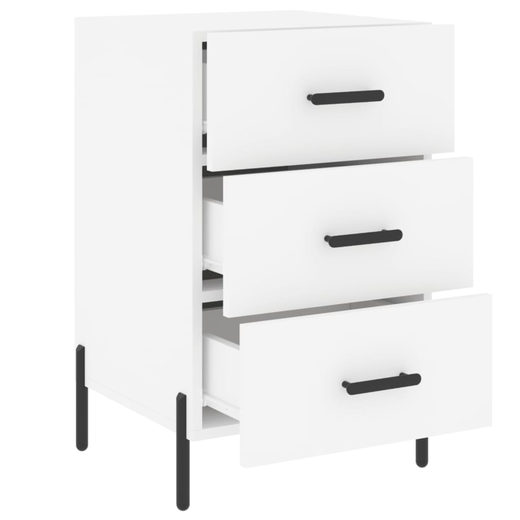 vidaXL Bedside Cabinet White 40x40x66 cm Engineered Wood