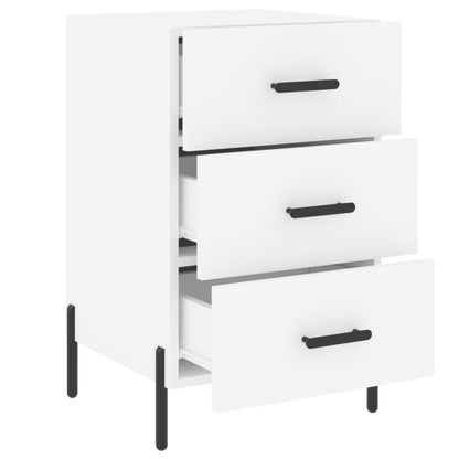 vidaXL Bedside Cabinet White 40x40x66 cm Engineered Wood
