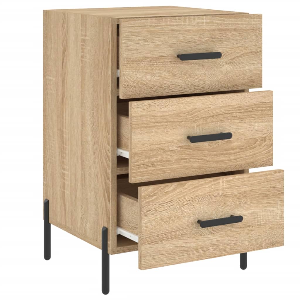 vidaXL Bedside Cabinet Sonoma Oak 40x40x66 cm Engineered Wood