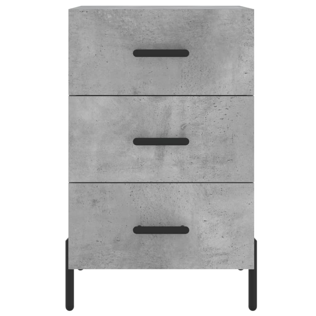 vidaXL Bedside Cabinet Concrete Grey 40x40x66 cm Engineered Wood