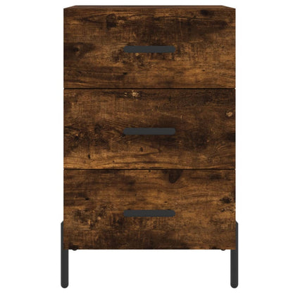 vidaXL Bedside Cabinet Smoked Oak 40x40x66 cm Engineered Wood