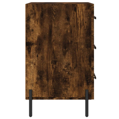 vidaXL Bedside Cabinet Smoked Oak 40x40x66 cm Engineered Wood