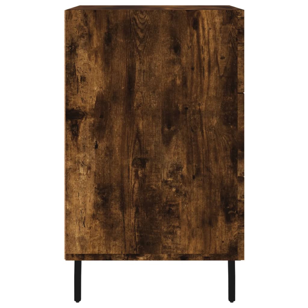 vidaXL Bedside Cabinet Smoked Oak 40x40x66 cm Engineered Wood