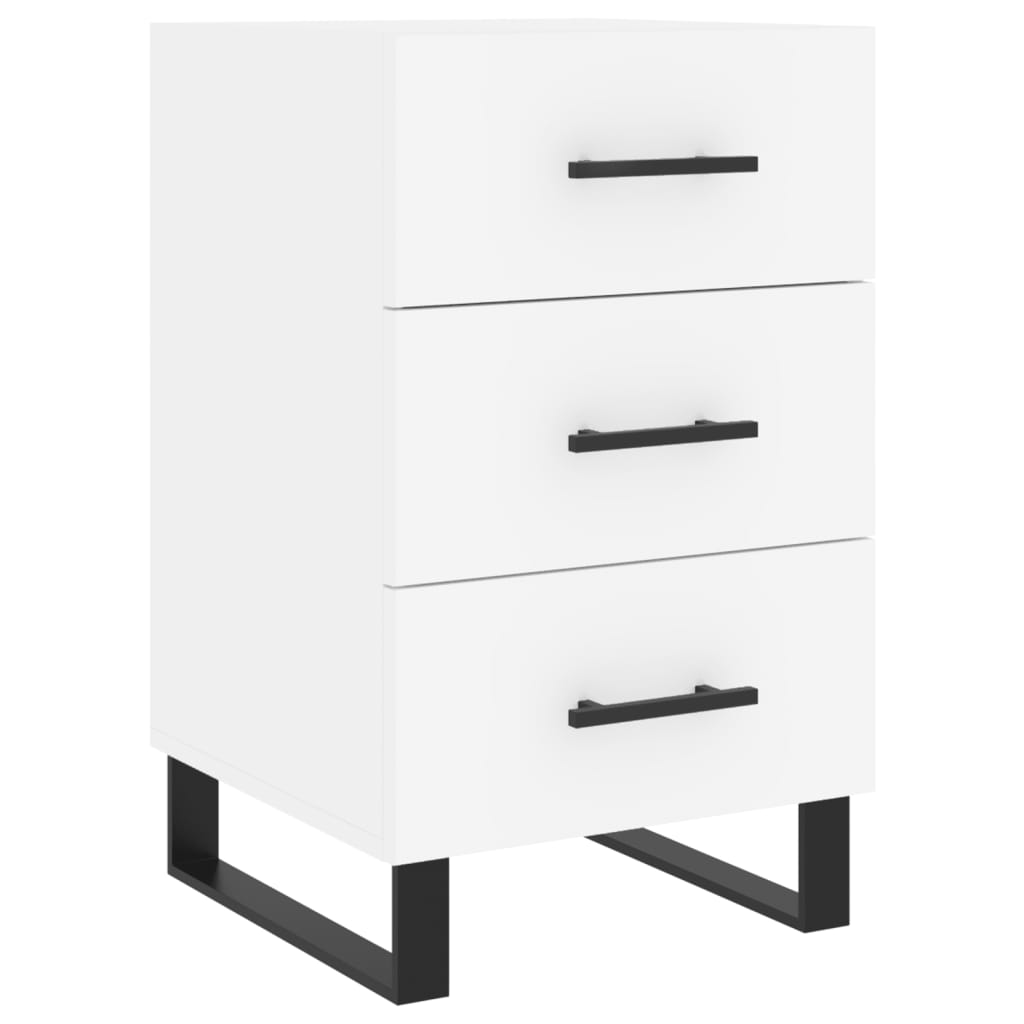 vidaXL Bedside Cabinet White 40x40x66 cm Engineered Wood