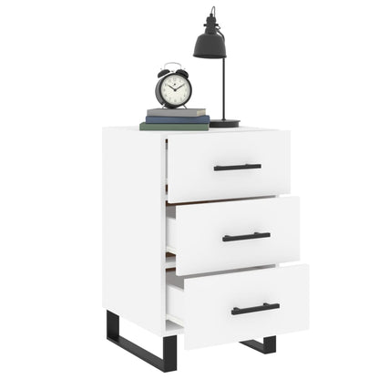 vidaXL Bedside Cabinet White 40x40x66 cm Engineered Wood