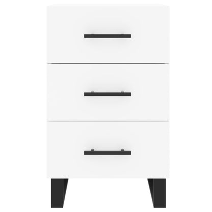 vidaXL Bedside Cabinet White 40x40x66 cm Engineered Wood