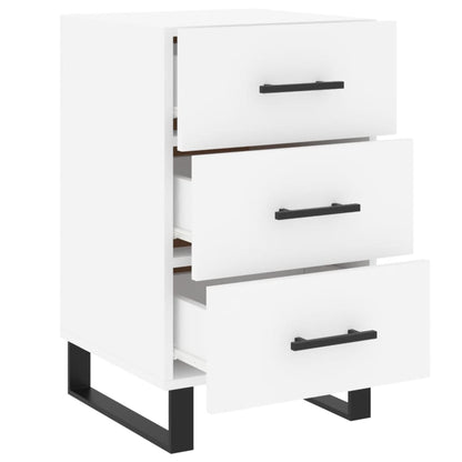 vidaXL Bedside Cabinet White 40x40x66 cm Engineered Wood
