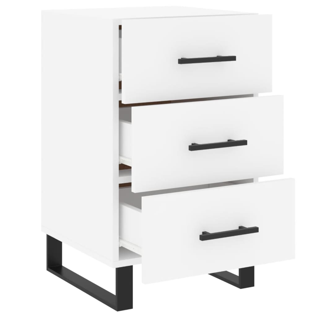 vidaXL Bedside Cabinet White 40x40x66 cm Engineered Wood