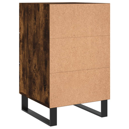 vidaXL Bedside Cabinet Smoked Oak 40x40x66 cm Engineered Wood
