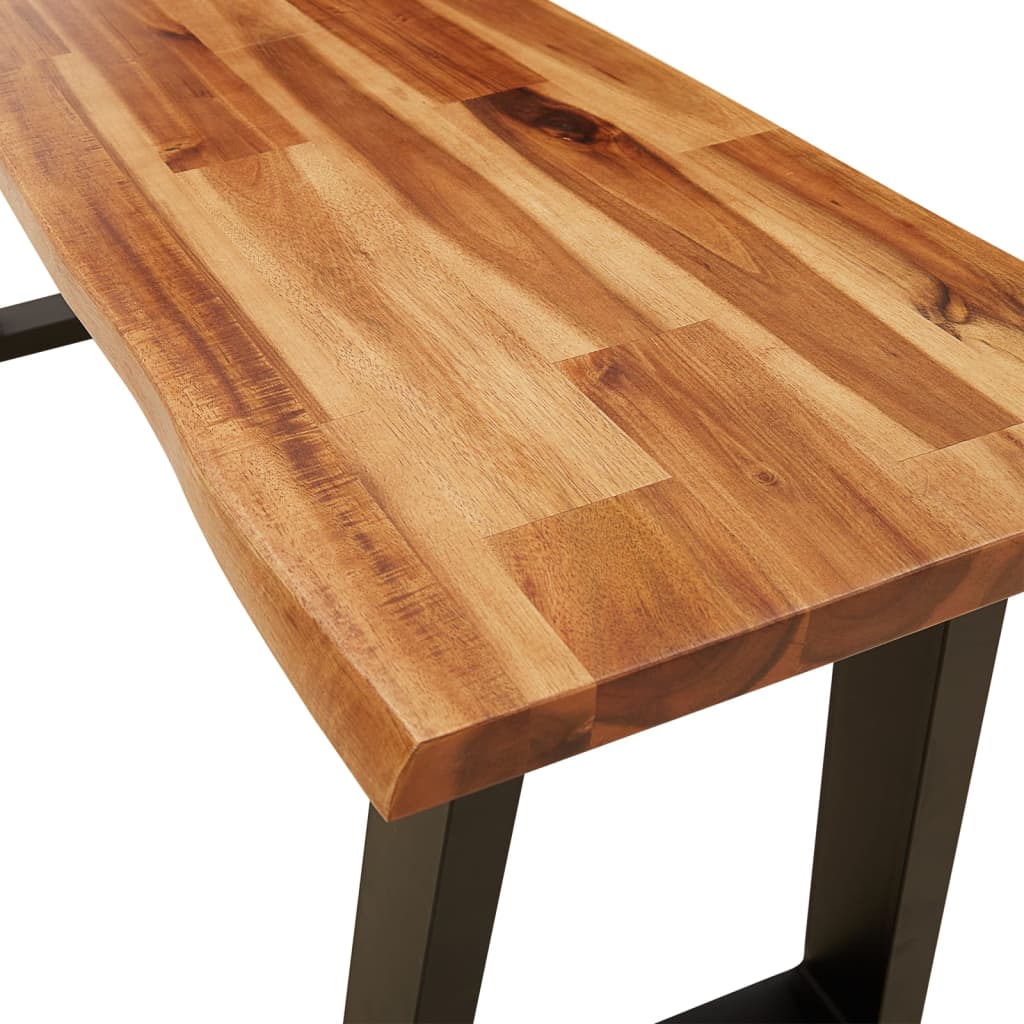 vidaXL Bench with Live Edge 110 cm Solid Wood Acacia