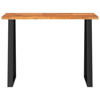vidaXL Console Table with Live Edge 110x35x80 cm Solid Wood Acacia