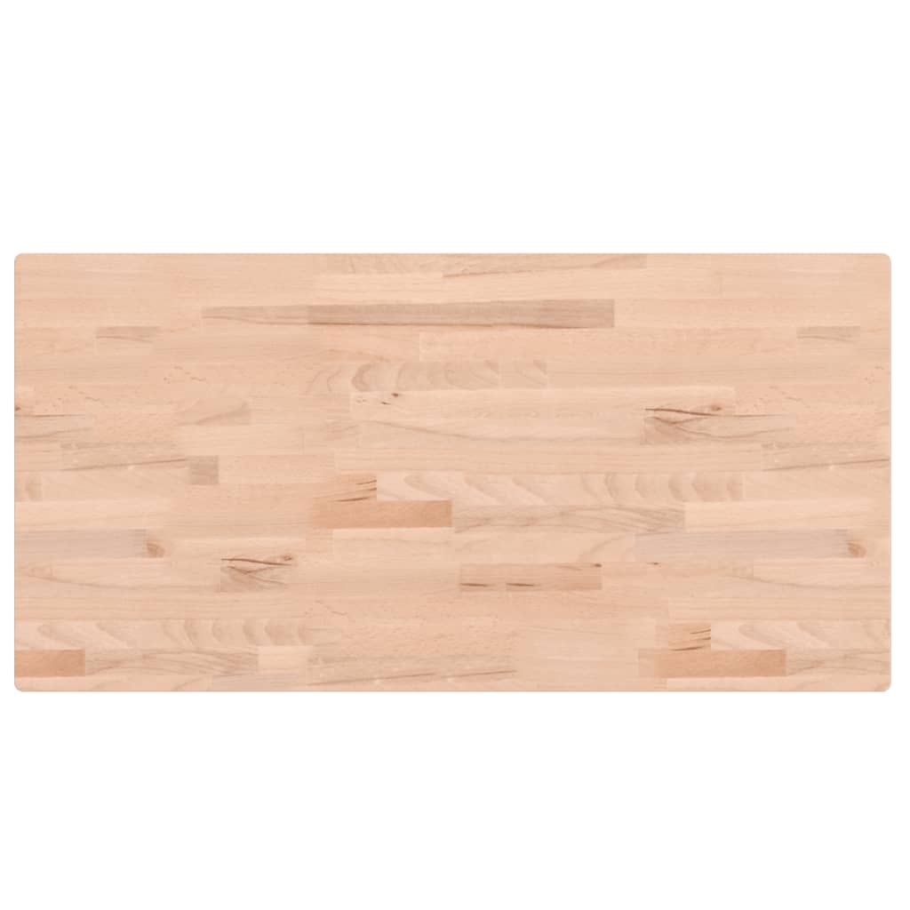 vidaXL Table Top 100x50x4 cm Rectangular Solid Wood Beech
