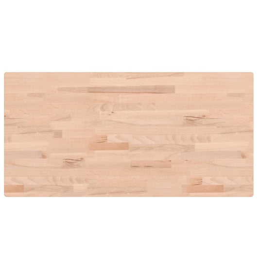 vidaXL Table Top 100x50x4 cm Rectangular Solid Wood Beech