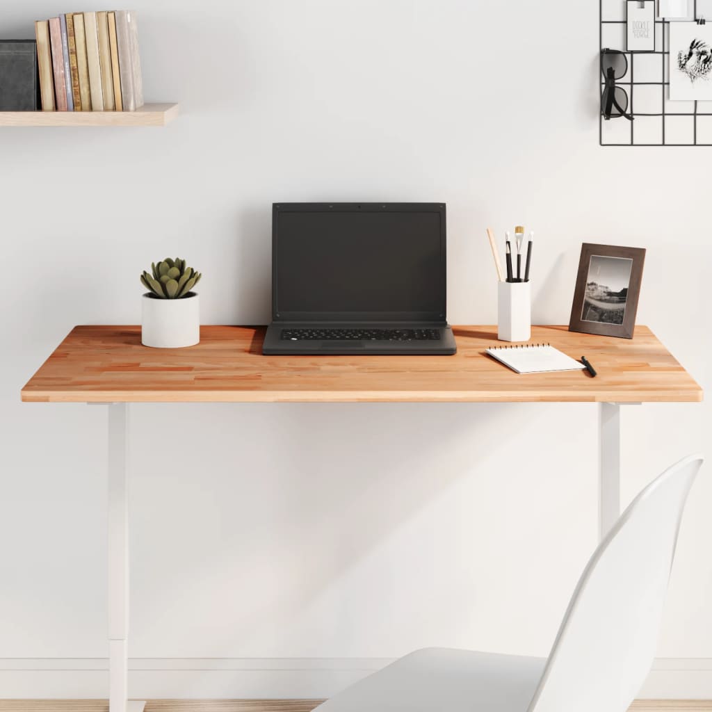vidaXL Table Top 100x60x1.5 cm Rectangular Solid Wood Beech
