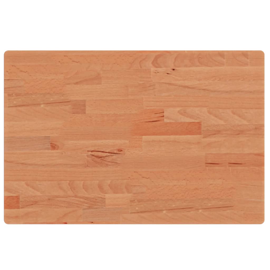 vidaXL Table Top 60x40x2.5 cm Rectangular Solid Wood Beech
