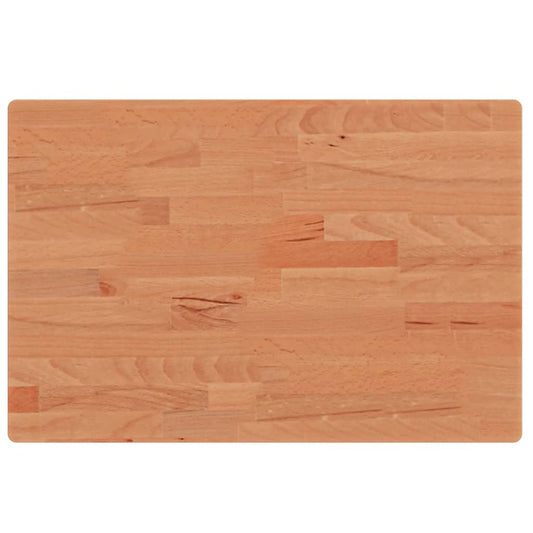 vidaXL Table Top 60x40x2.5 cm Rectangular Solid Wood Beech
