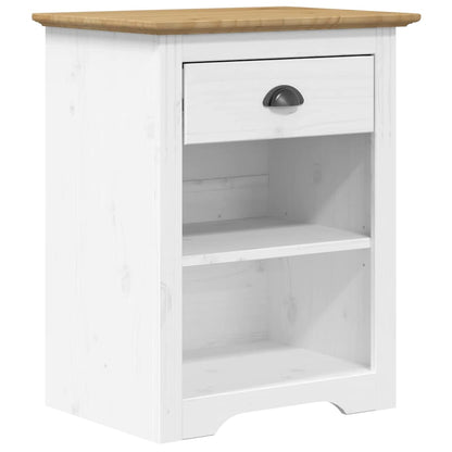 vidaXL Bedside Cabinet BODO Brown 53x38.5x66 cm Solid Wood Pine