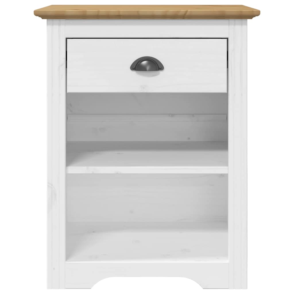 vidaXL Bedside Cabinet BODO Brown 53x38.5x66 cm Solid Wood Pine