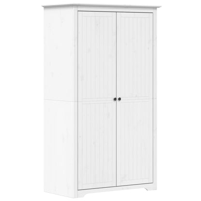 vidaXL Wardrobe BODO White 101x52x176.5 cm Solid Wood Pine