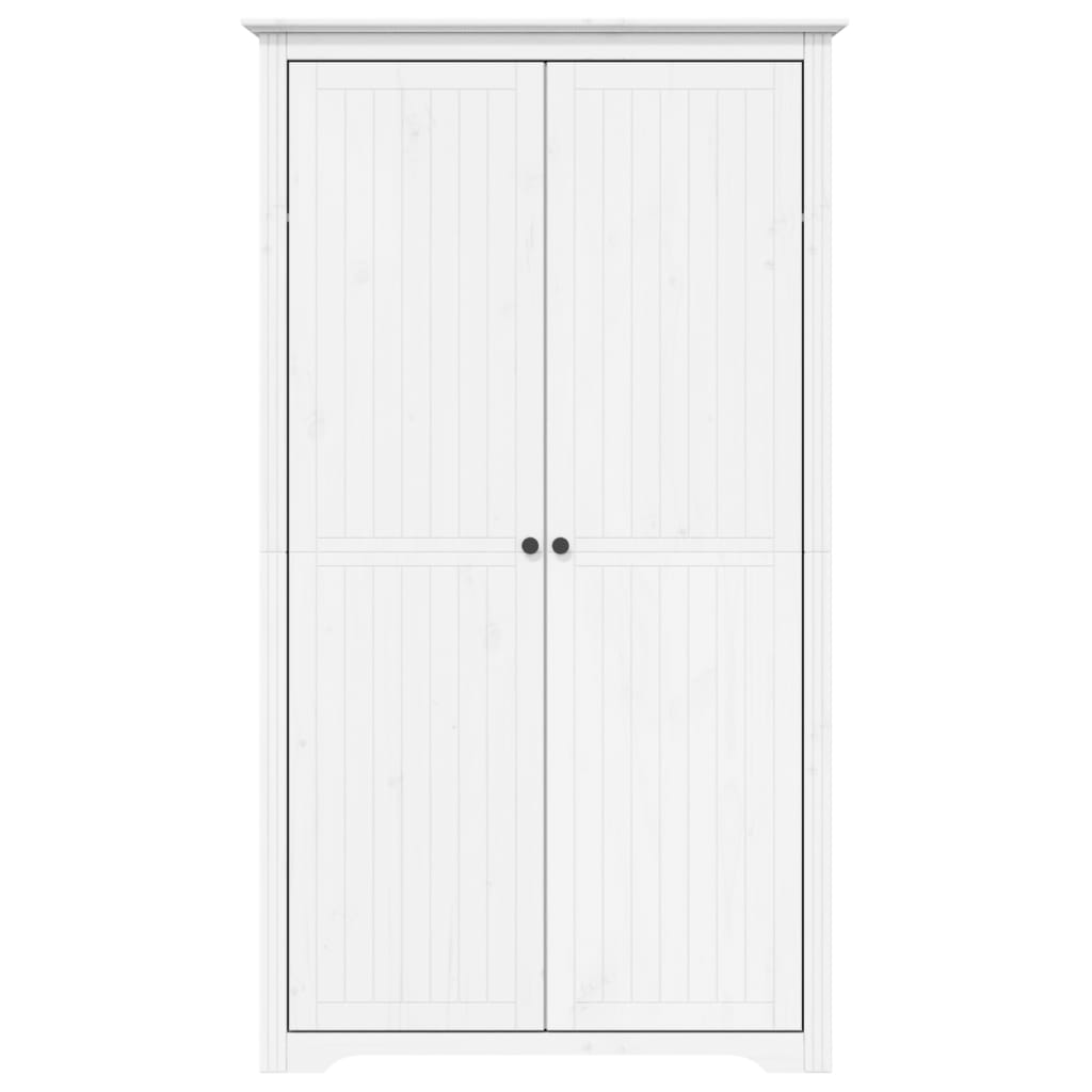 vidaXL Wardrobe BODO White 101x52x176.5 cm Solid Wood Pine