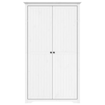 vidaXL Wardrobe BODO White 101x52x176.5 cm Solid Wood Pine