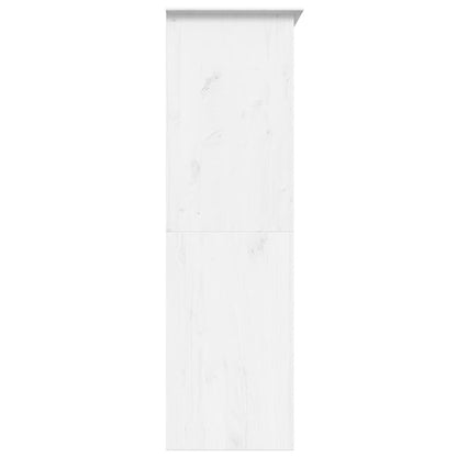 vidaXL Wardrobe "BODO" White 146x53,5x173 cm Solid Wood Pine