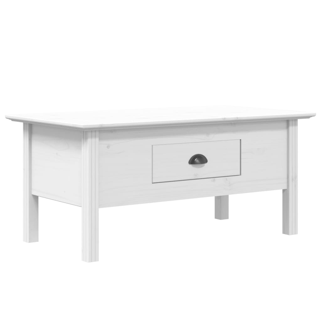vidaXL Coffee Table "BODO" White 100x55x46 cm Solid Wood Pine