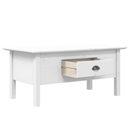 vidaXL Coffee Table "BODO" White 100x55x46 cm Solid Wood Pine