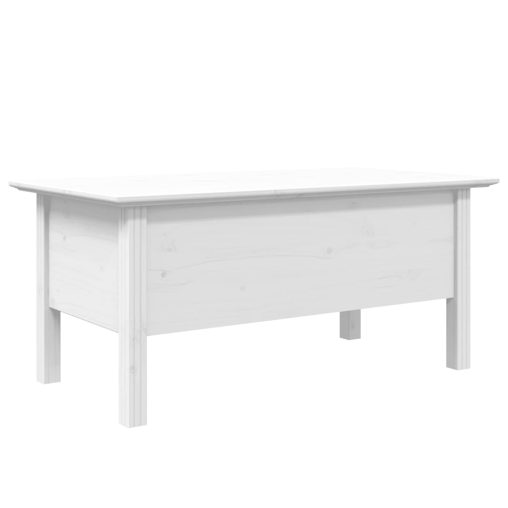 vidaXL Coffee Table "BODO" White 100x55x46 cm Solid Wood Pine