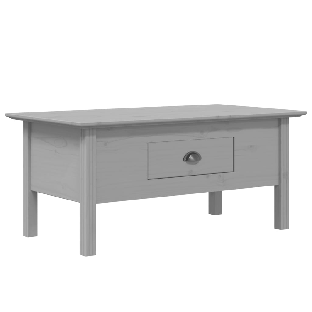 vidaXL Coffee Table "BODO" Grey 100x55x46 cm Solid Wood Pine