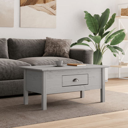 vidaXL Coffee Table "BODO" Grey 100x55x46 cm Solid Wood Pine