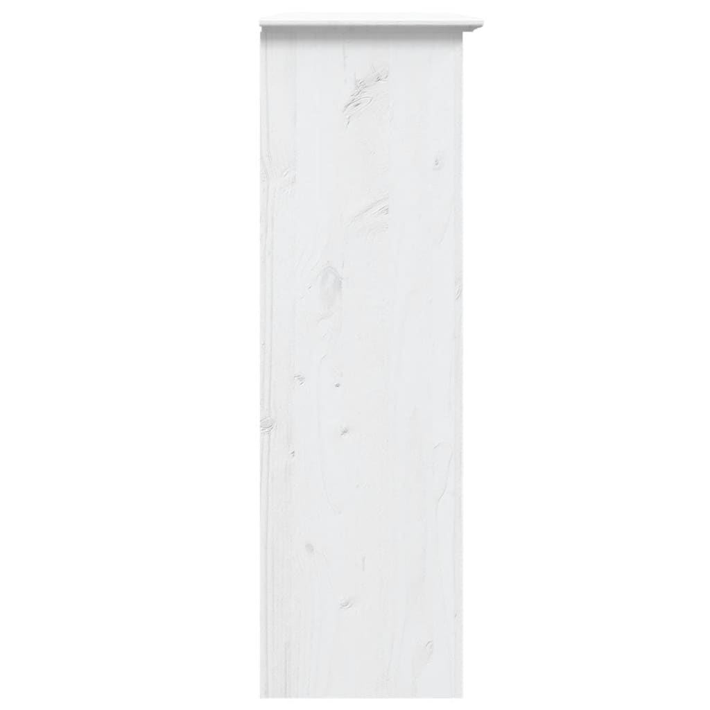 vidaXL Cabinet with Glass Doors BODO White Solid Wood Pine