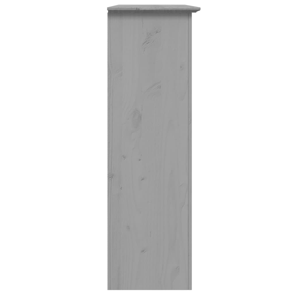 vidaXL Cabinet with Glass Doors BODO Grey Solid Wood Pine