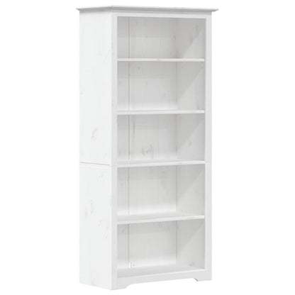 vidaXL Bookcase BODO White 80x38x180 cm Solid Wood Pine 5-Tier