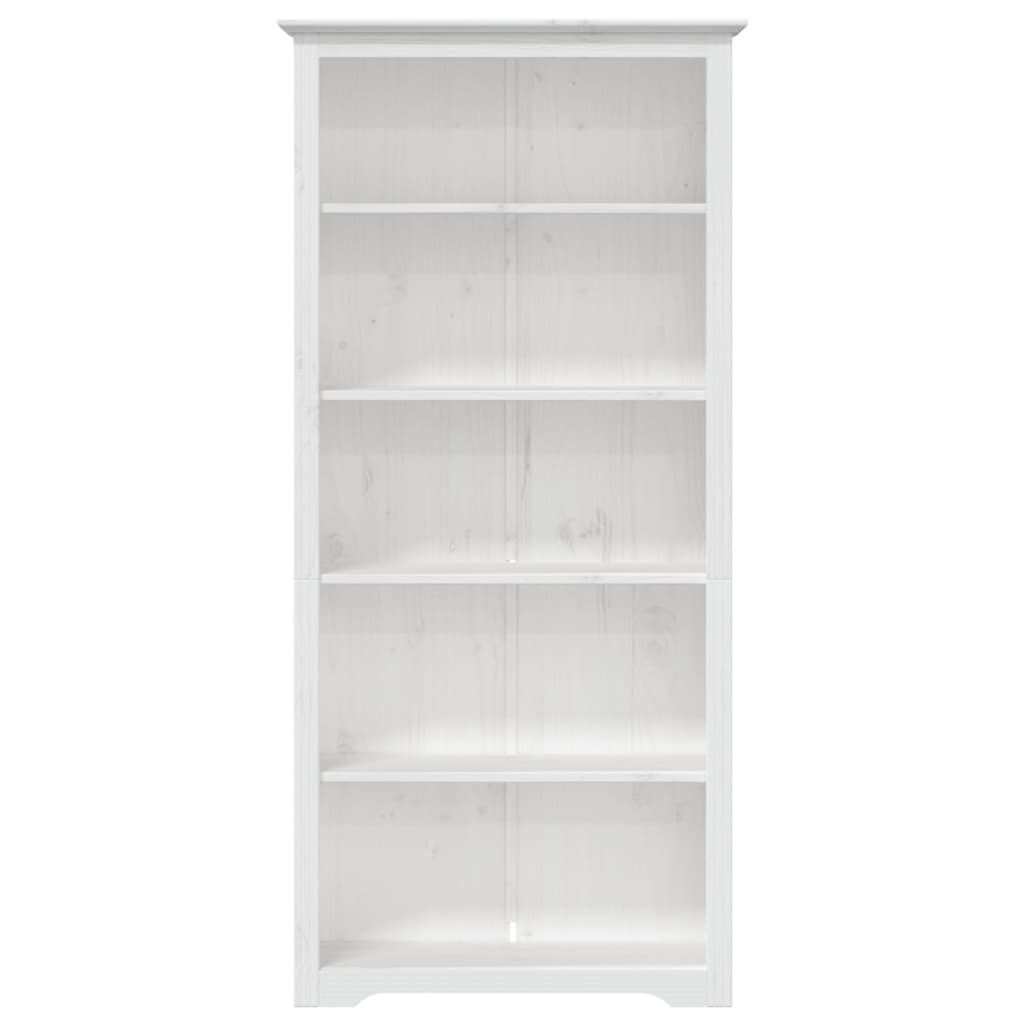 vidaXL Bookcase BODO White 80x38x180 cm Solid Wood Pine 5-Tier